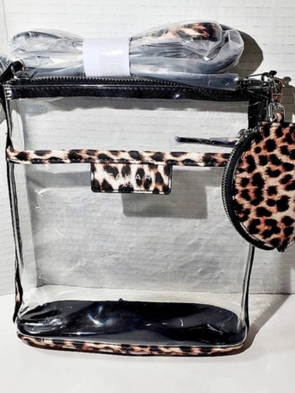 Tahari Stadium Clear Crossbody Bag with Coin Purse